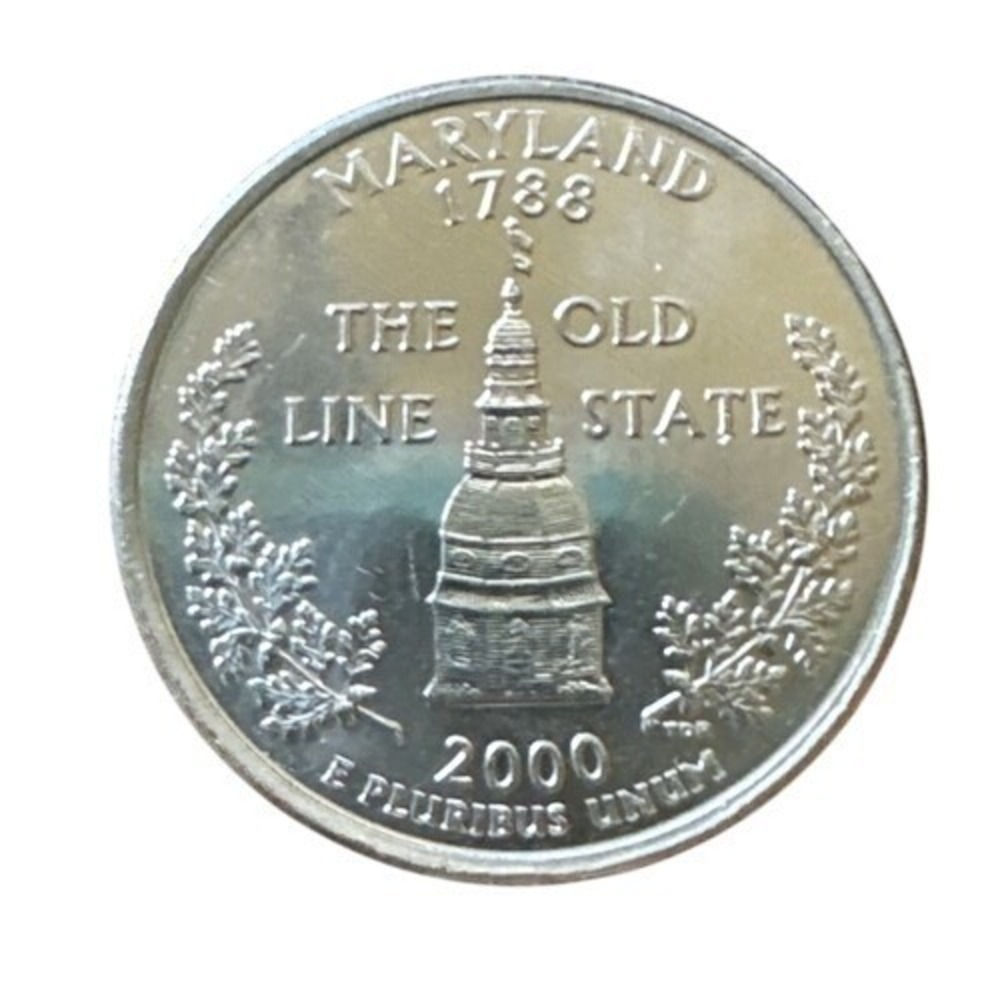 2000 D - Maryland - US State‎ Quarter Gem About AU / UNC